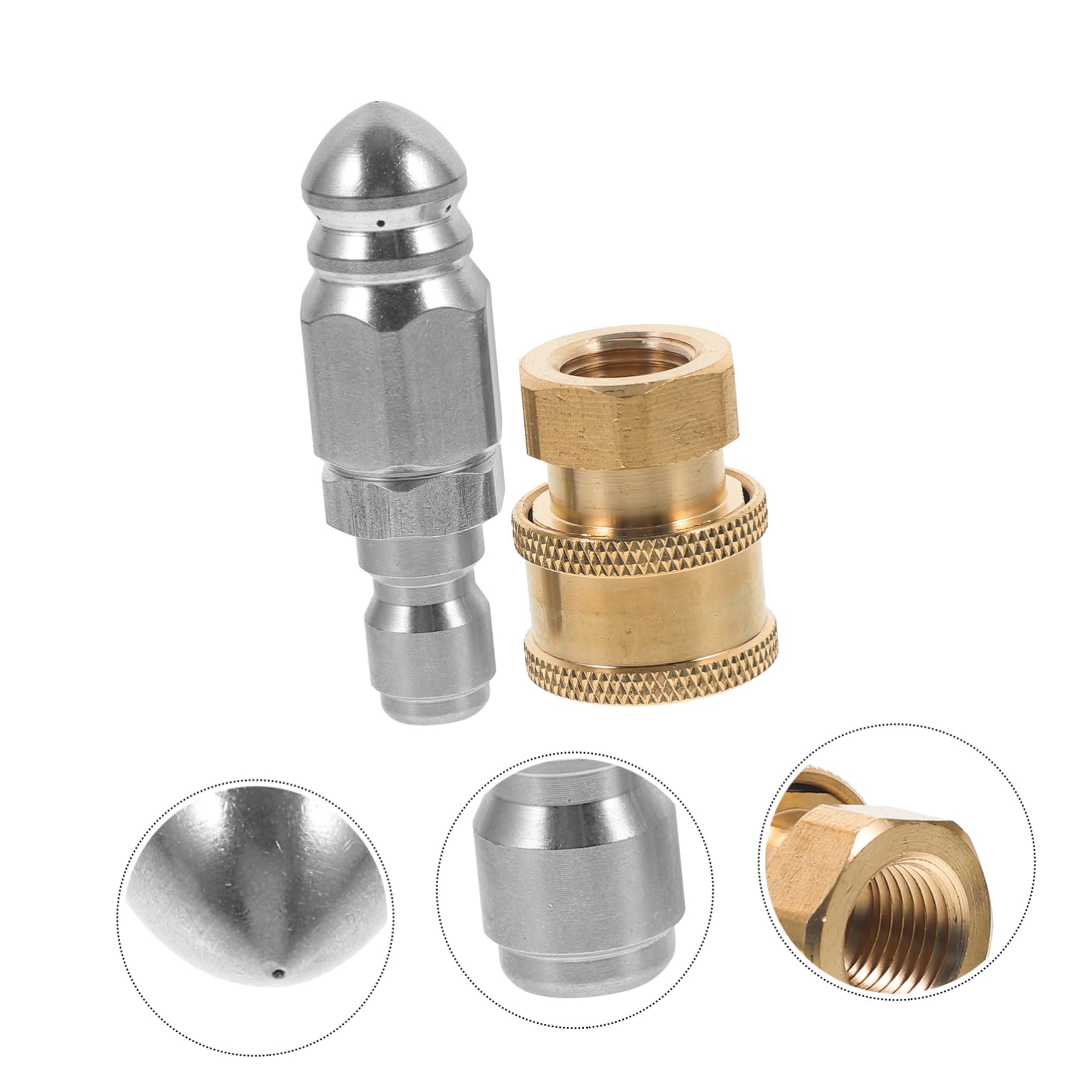 BESPORTBLE 4 Sets Hochdruckpistole Erweiterbare Schlauchtrommel Sprüh Soaker Düsenrohr Gartenrandbewässerungsspitzen Teichventillanze Verstellbar Einziehbar Edelstahl