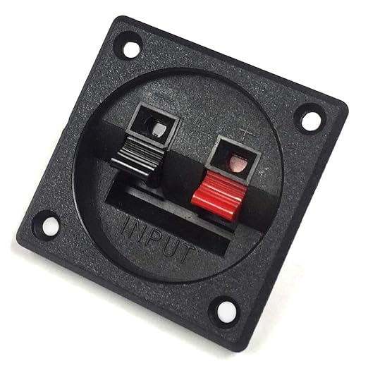 1 Pair, 21/4 Inch Square Speaker Box Terminal Cup (B2C