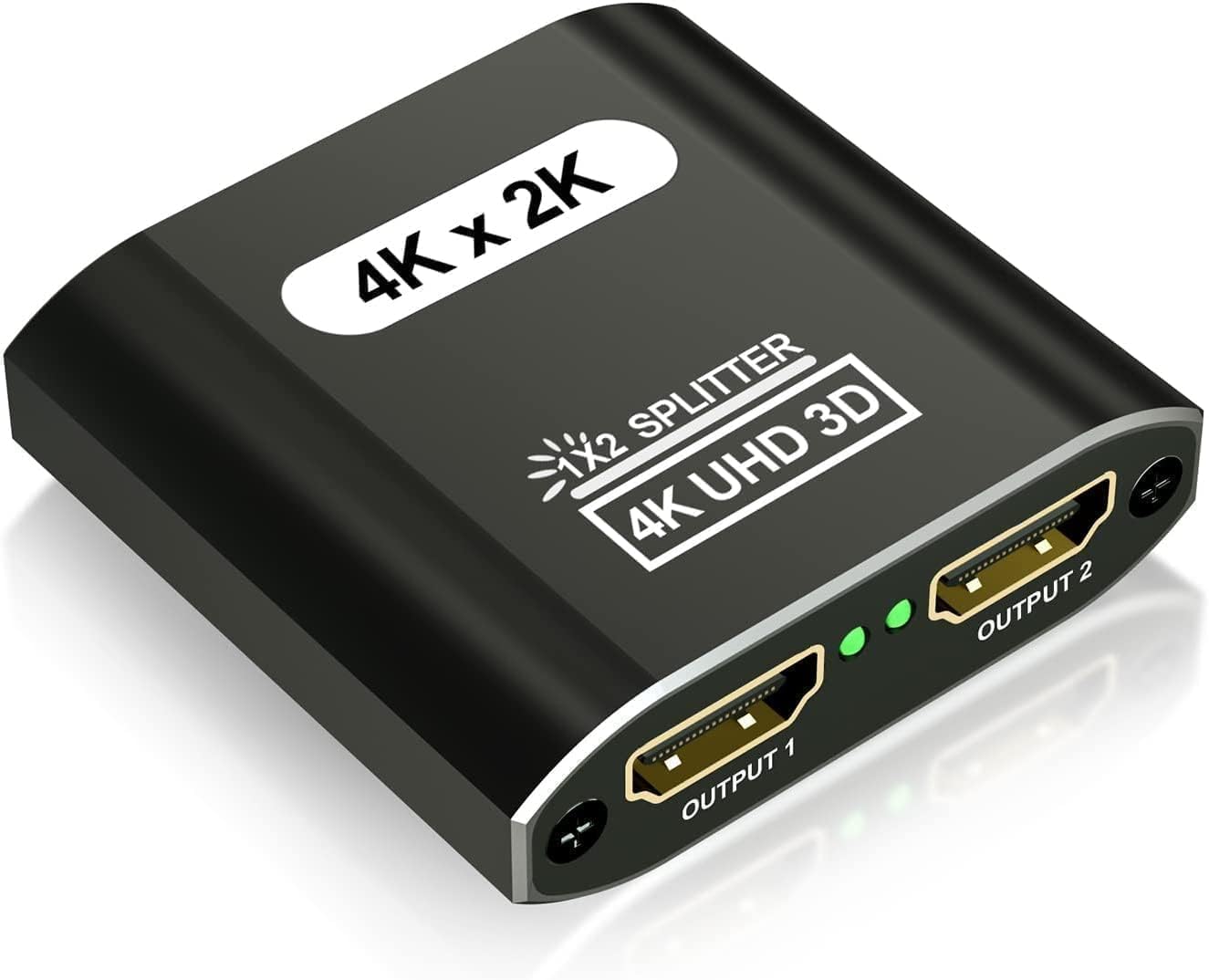 HDMI Splitter 1 entrée 2 Sorties - 4K Répartiteur hdmi 1 Input 2 Output pour Lecteurs DVD Consoles de Jeux appareils de Streaming - Miroir Uniquement ne Pas étendre