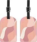 2 Pack Luggage Tag Luggage Tags PU Leather Suitcase Tags Aesthetic Cute Travel Bag Labels for Women Girls-Black Butterfly