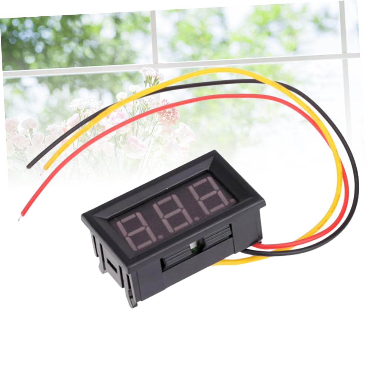 LCD Digital Display Dc Voltmeter Three-Wire Voltmeter for Automotive Battery Monitoring Easy Connection with Low Starting Voltage Precision Measurement for Lithium Battery Users