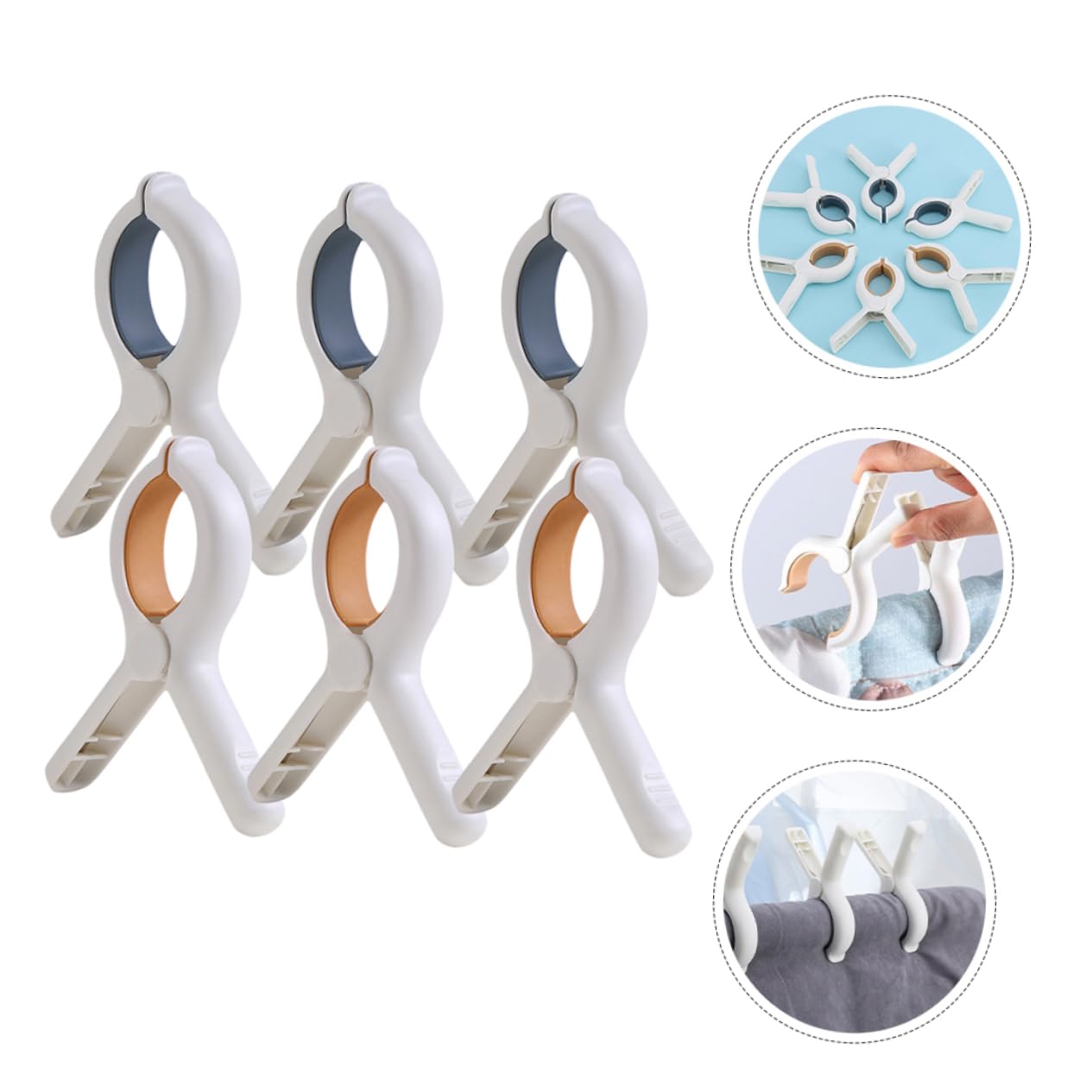 Alipis 24pezzi Mollette Per Bucato Antivento Clip Per Asciugamani e Trapunte Design Antiscivolo e Resistente Blu