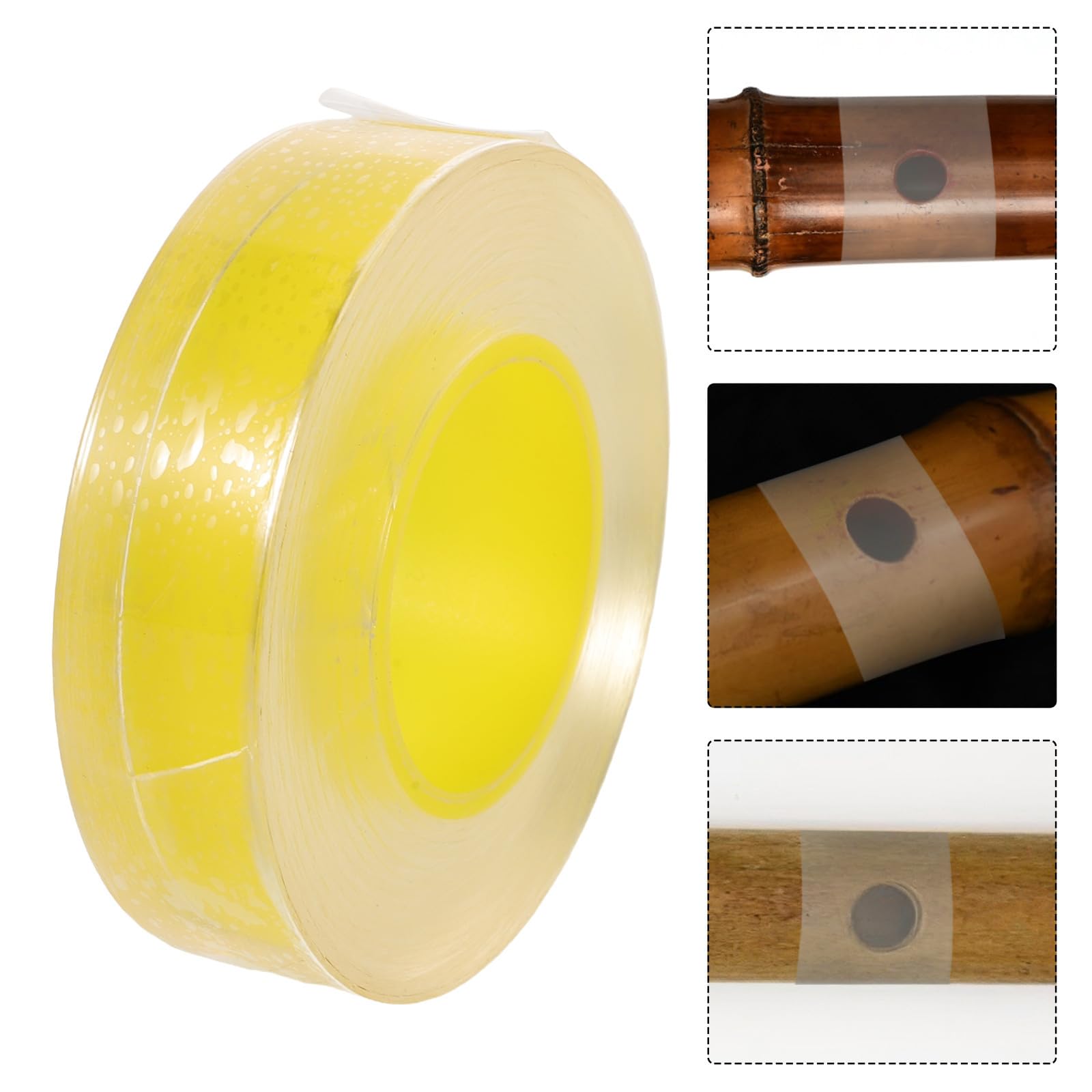 YARNOW Film Membrane pour Flûte en Bambou Dizi Membrane Transparente Auto-Adhésive Film Ultra-Fin pour Débutants Accessoire Flûte Traditionnelle Chinoise pour Musique Professionnelle