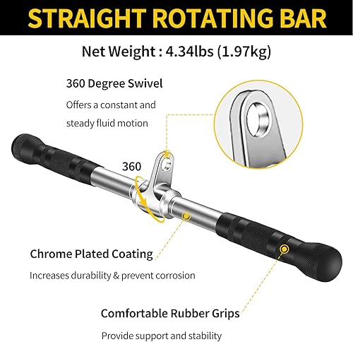 Miniatura 4 de Accesorio para Máquina de Cable, Accesorios de Jalón LAT, Accesorios de Gimnasio en Casa, Accesorio de Jalón para Tríceps