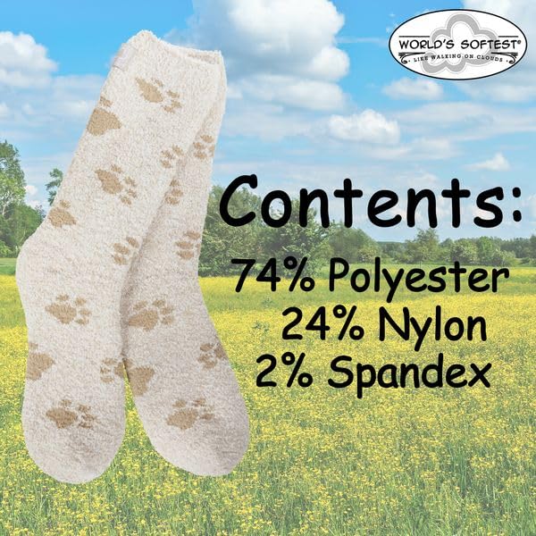 Image of World's Softest Cozy Collection Crew Socks - Smooth Multi Colors Cozy Socks - Knit Top Holiday Spirit Fashion Socks