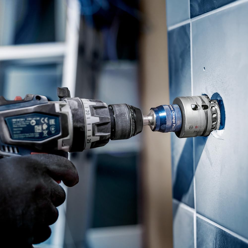 Bosch 1x Scie trépan PRO Tile Power Change Plus (pour Carreaux de Hard Ceramic, Céramique tendres, Ø 19 mm, Professional Accessoire Perceuses)