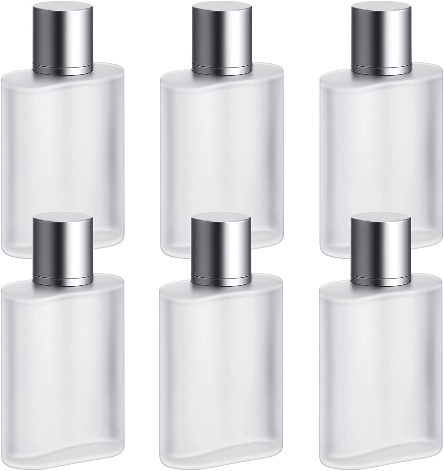 6pcs 50ml Superior Qaulity Frosted Empty Refillable Glass Bottle with Spray Pump and Cap for For DIY Perfume, Essential Oils, Blends, Rose Water, Costemic Use-image-9