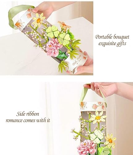 Miniatura 9 de Flower Bouquets Building Set Garden Building Blocks Artificial Flowers Set Compatible with Lego are a Birthday, for Kids, Lover, Friends (598PCS)