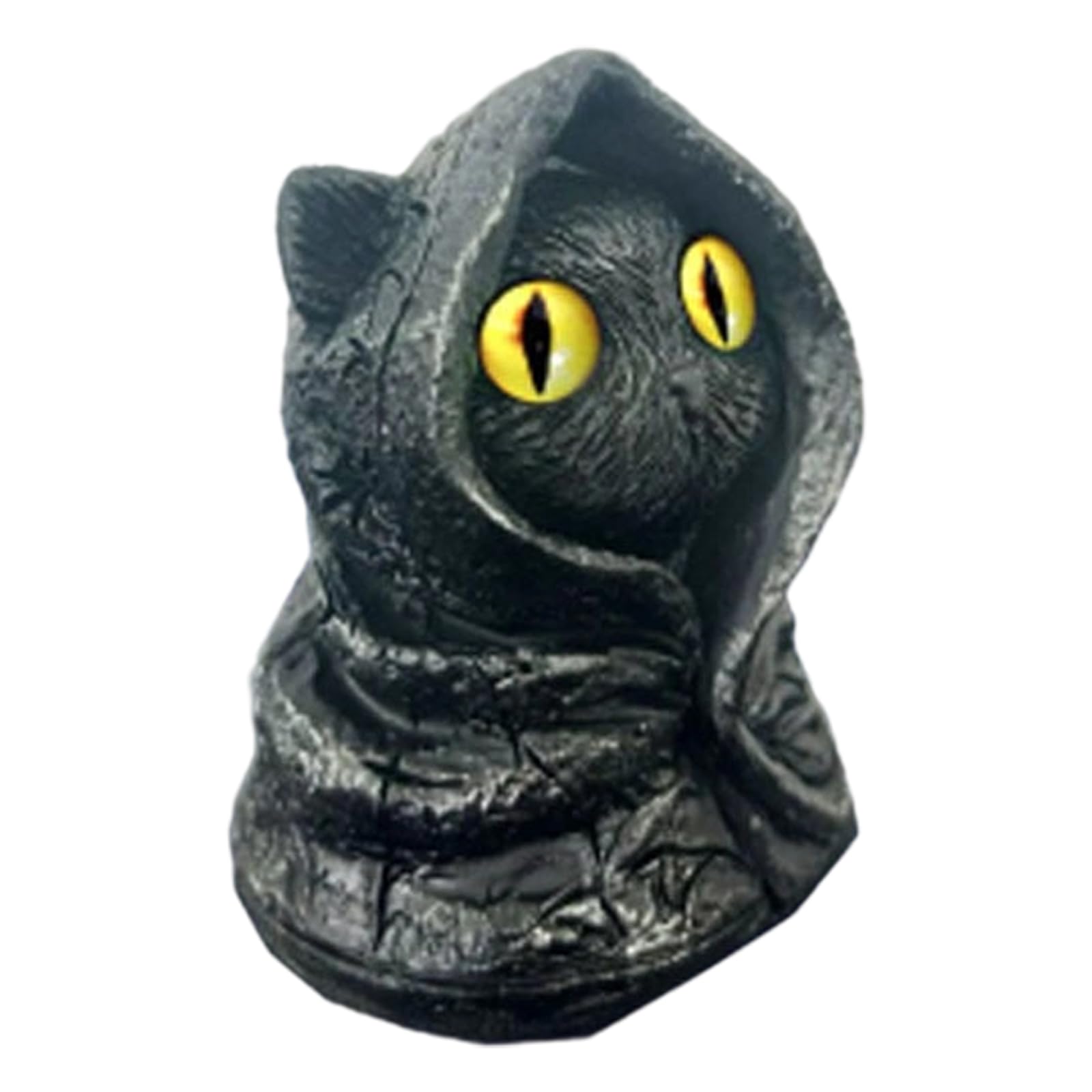 YROHGKPN Mysterious Hooded Figurines Black Statue Sculpture Desk Ornament Halloween Party Decoration Cats Lovers Gifts Halloween Party Decorations