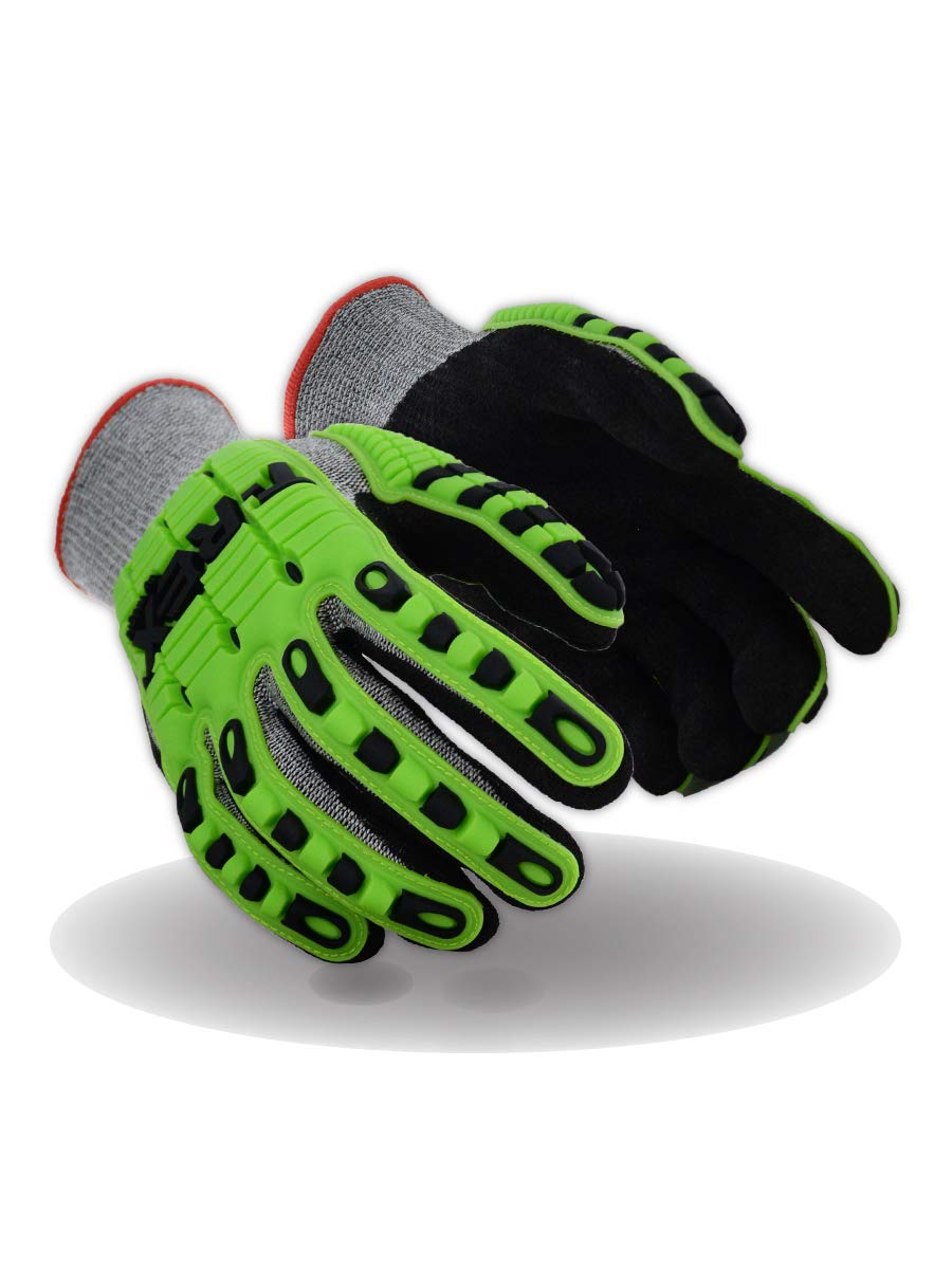 MAGID TRX450XXL T-REX TRX450 Lightweight Knit Impact Glove – Cut Level A6, Black, 2XL, HPPE (12 Pair)