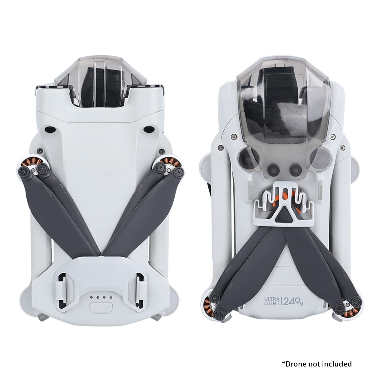 Lens Hood Translucent Camera Lens Cover Cap Dust Proof with Propeller Fixators Guard Strap for 3 Camera Lens Protective Cover with Propeller Holder Fixed Stabilizer