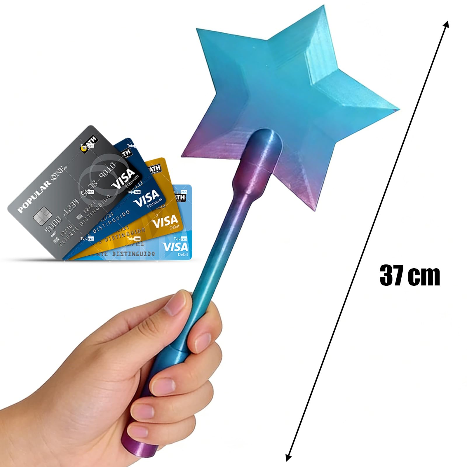 DIANLIANG Varita Magica Tarjeta Impresa en 3D Varita de Pago para Tarjetas de Crédito (Gradiente) — view 4