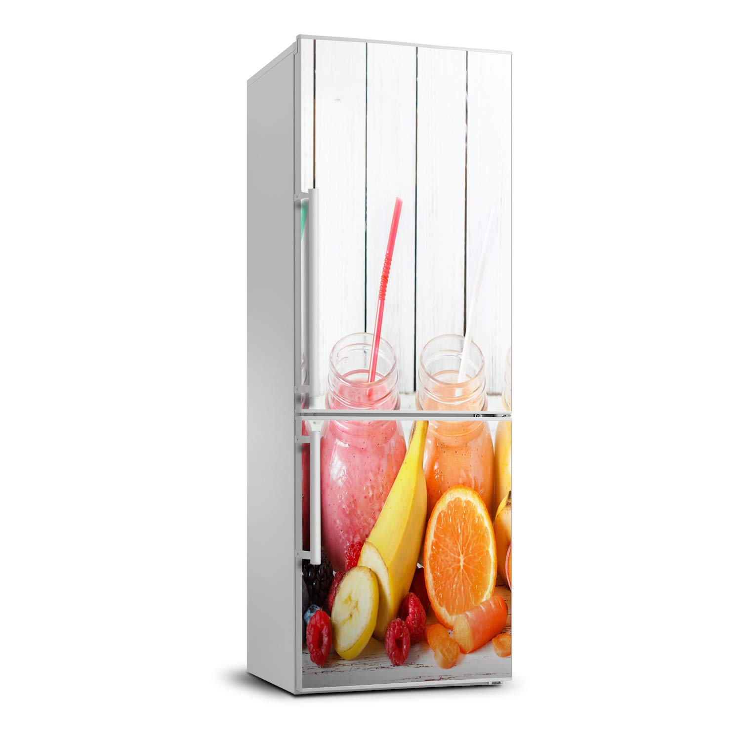 Autocollant frigo 70x190cm cocktails colorés - Décoration cuisine sticker mural