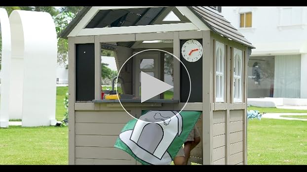 Amazon.com: YOFE Kids Playhouse Outdoor,Wooden Play House