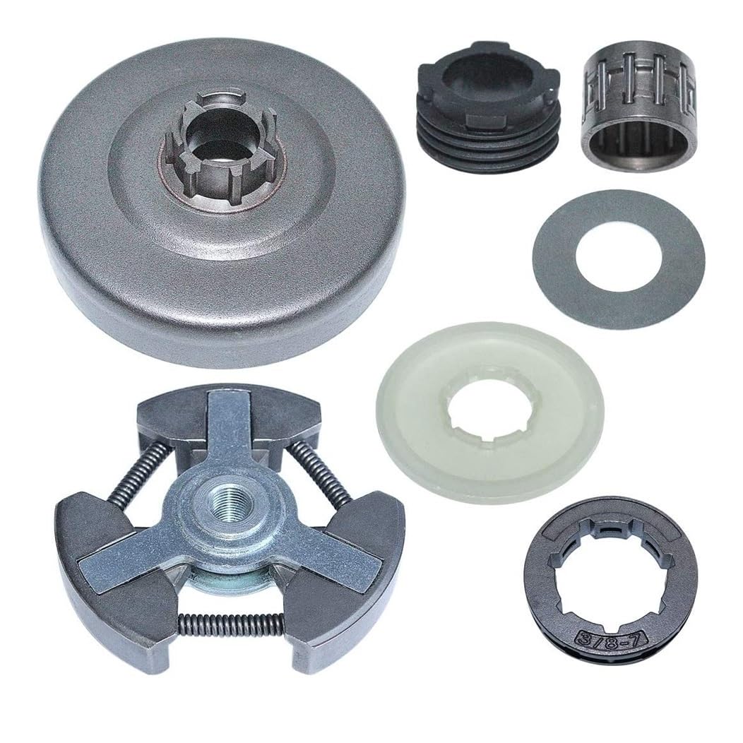 Kit tambour d'embrayage 3/8" x 7 et pignon pour tronçonneuses 61 66 266 268 272