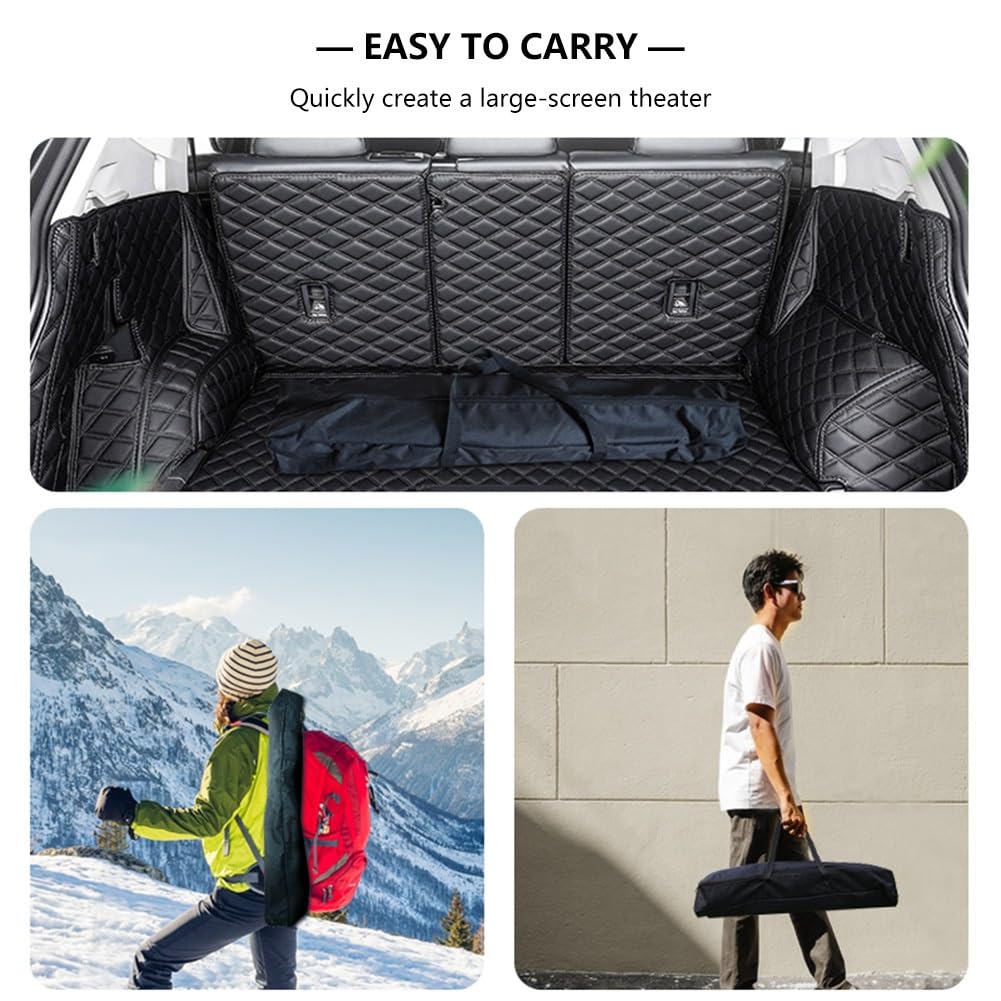 Schermo per Proiettore Pieghevole da 72/84/100pollici con Borsa per Trasporto, Schermo per Film 4K Ultra HD da Esterno per Campeggio, Feste, Home Theater(84" (16:9))