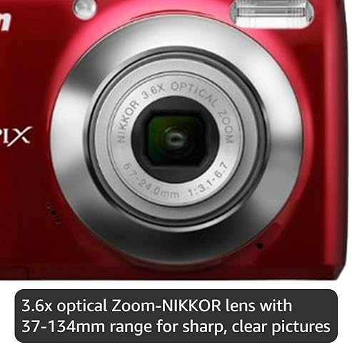 ニコン　Nikon COOLPIX S6200 レッド Nikon COOLPIX S6200 16.0MP Digital Camera 10x Zoom Red / Black