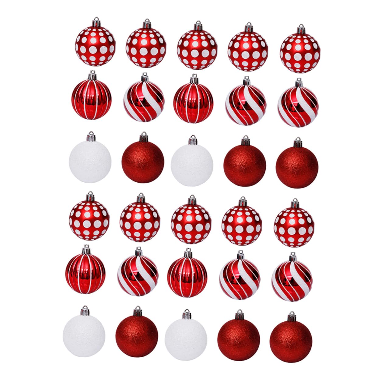 ABOOFAN 60 Pz Ciondolo Palla Di Natale Decorazioni Natalizie Da Appendere Addobbi Per L'albero Di Natale Decorazione Natalizia Decorazioni Per La Casa Di Natale Rosse Plastica Rosso
