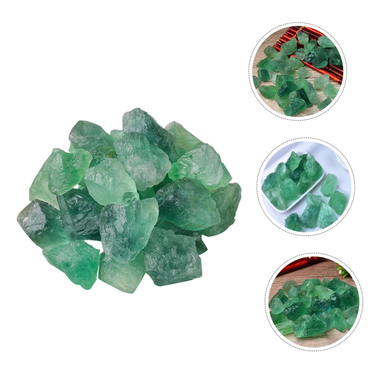 Piedras de Fluorita Verde Natural para Decoración del Hogar y Artesanía DIY Difusores Aromáticos y Relleno de Jarrones Paquete Textura Única para Acuario y Decoración Creativa