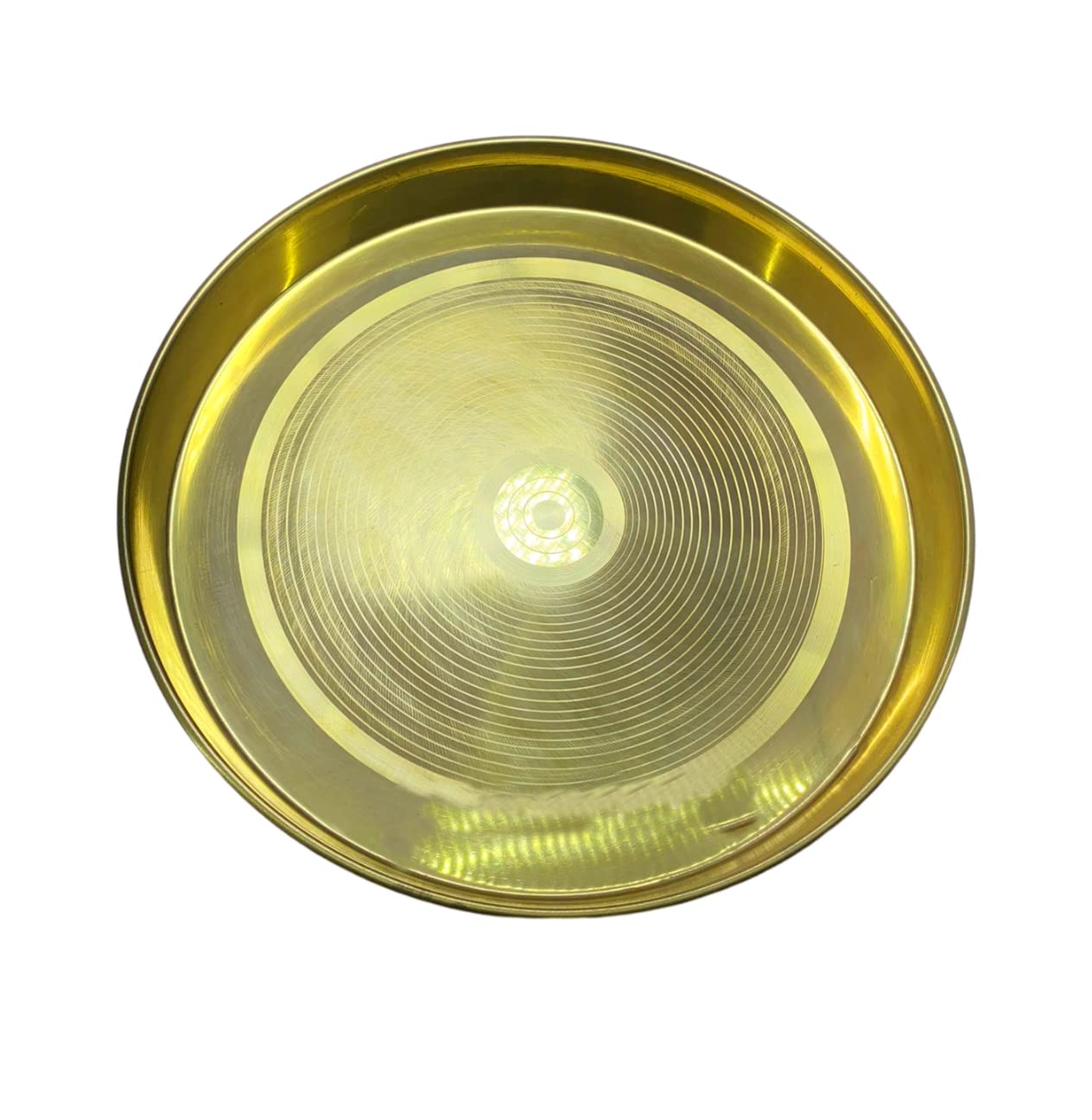 BONA FIDE - Unit of signature metal exportsBrass Dinner Plate,Dinner Plate|Pooja thali,Brass thali Hammered Design 11 inch Brass Plate,Brass Pooja Plate
