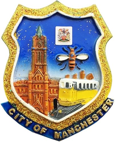 3D Manchester Inglaterra Reino Unido imán de refrigerador de viaje regalo regalo hogar cocina refrigerador decoración magnética colección artesanía