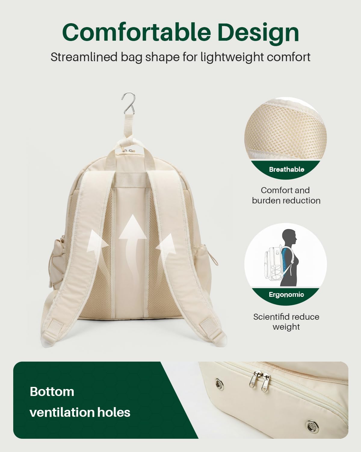 Quilted Tennis Gym Backpack for women Tennis Bag Holds 2 Rackets with Top Panel & Ventilated Shoe Compartment Sports Duffle Bags with Wet Pocket & Fence Hook