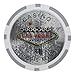 Brybelly Las Vegas Casino Poker Chip Heavyweight 14-Gram Clay Composite â€“ Pack of 50 ($1 White)