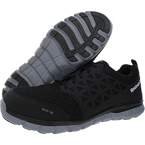 Reebok Men's Rb4041 Sublite Cushion Safety Toe Athletic Work Shoe Black