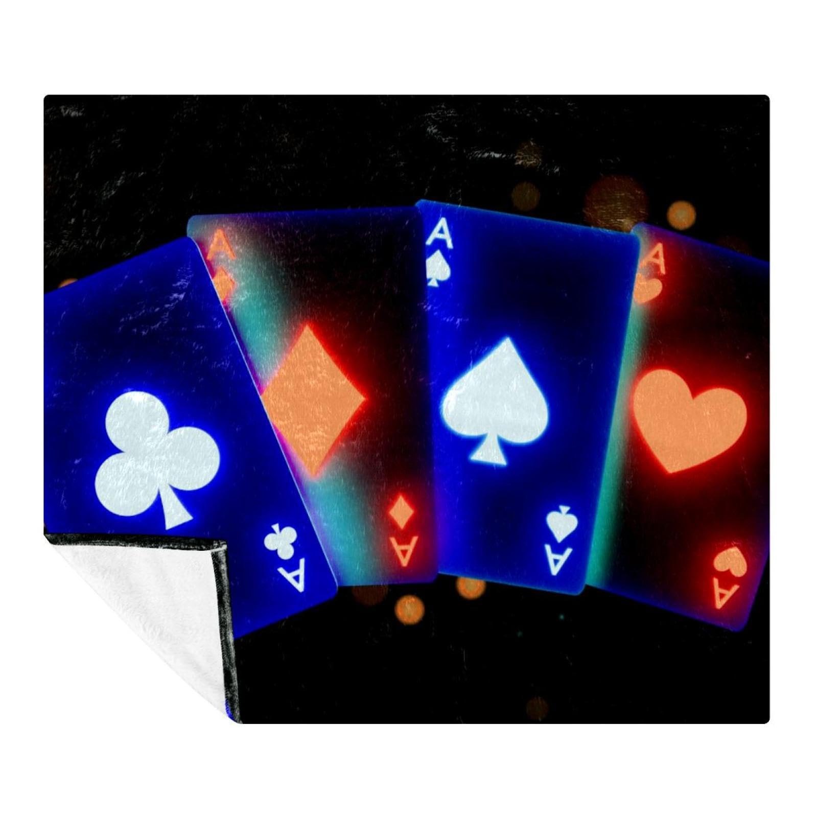 Couverture douce motif poker as de pique le cadeau idéal pour adultes et enfants