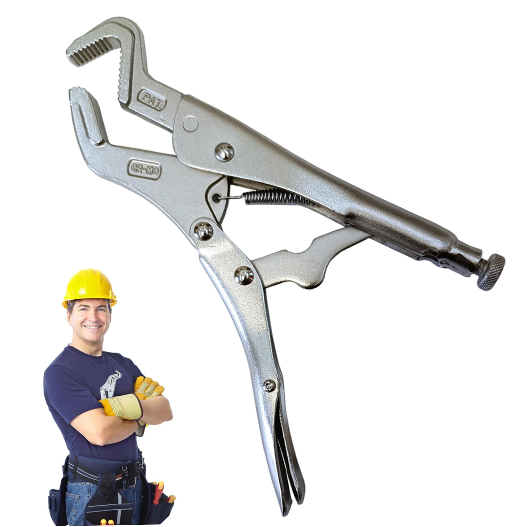 Vice Grips Pliers, Z-Type Locking Self-Tightening Heavy-Duty Adjustable Fast Release Needle Nose Vice Grips Multifunction Ideal for Clamping Twisting