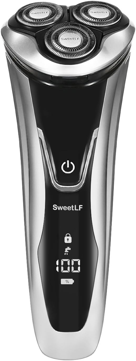 SweetLF Quick Rechargeable Electric Shaver IPX7 Waterproof Wet and Dry Electric Razors for men shavers with Smart Travel Lock
