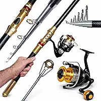 KIT DE PESCA PESCARIA PRAIA COSTAO ALTO MAR MOLINETE 5000 13 ROLAMENTOS VARA 3.60M - 18-30LB - EM CARBONO - PEIXE ATE 15KG - ALTO PADRAO - PEIXE GRANDE - PESQUEIROS