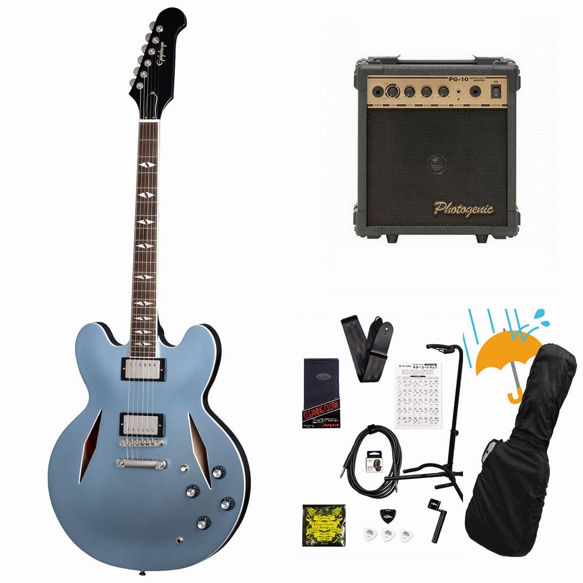 Epiphone エピフォン DG-335 美品 Epiphone Inspired by Gibson Dave Grohl DG-335 Pelham Blue