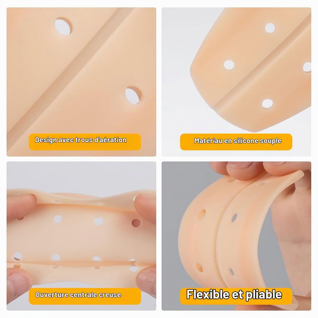 6 pcs Anti Glisse Bretelles Soutien Gorge, Silicone Antidérapant, Soulagent La Douleur des Épaules, Couleur De La Peau