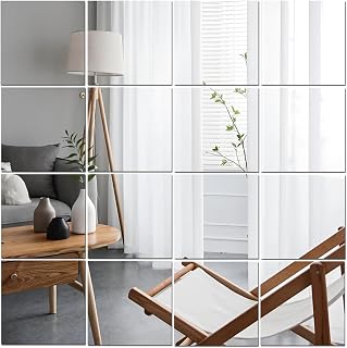 10/16 Pcs Acrylic Mirror Stickers for Walls, HD Mirror DIY Tiles, Shatterproof Wall Mounted Mirrors, Self-Adhesive Mirror Makeup Home Training Gym Hall Adhesive