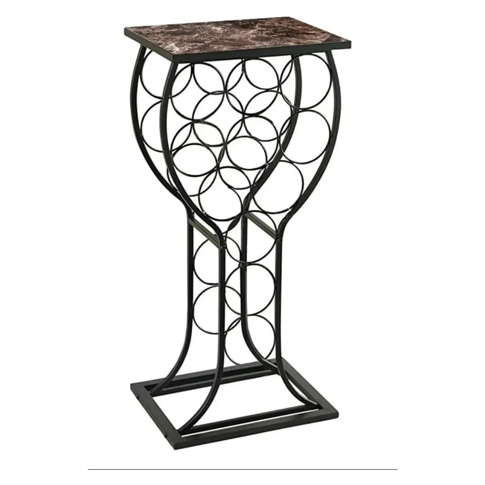 Soporte para vino Metal con la tabla del estante de exhibición organizador almacenamiento vino top final mármol Cocina