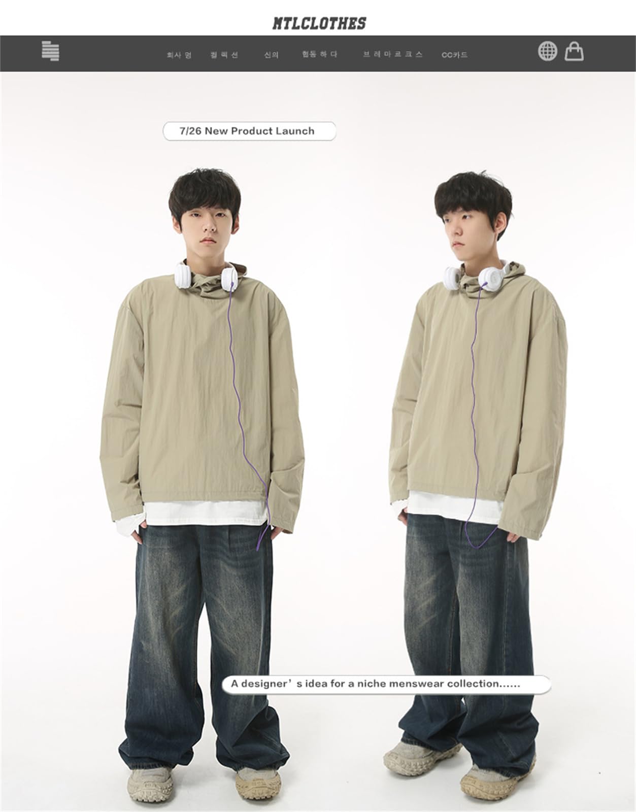 Jeans da Uomo Hip Hop Classico Rap Jeans Gamba Larga Gioventù Popolare Jeans Uomini Gamba Dritta Retro Pantaloni Sciolti Denim Pantaloni