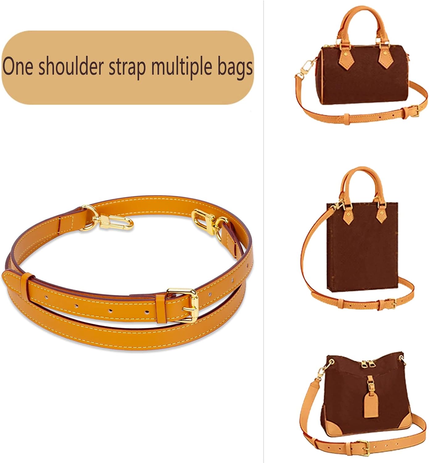 Leather Purse Strap Replacement Crossbody Handbag Long Adjustable image 3