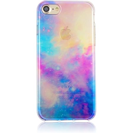 Amazon Co Jp スマホケース 宇宙柄ライトブルー Iphone 6 7 8 家電 カメラ