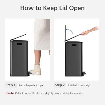 Dual Compartment Kitchen Trash Can – 60L/16 Gal, Stainless Steel, Removable Inner Buckets, Soft-Close Lid, Foot Pedal, Recycling Bin – For Kitchen, Home, Office, Bathroom