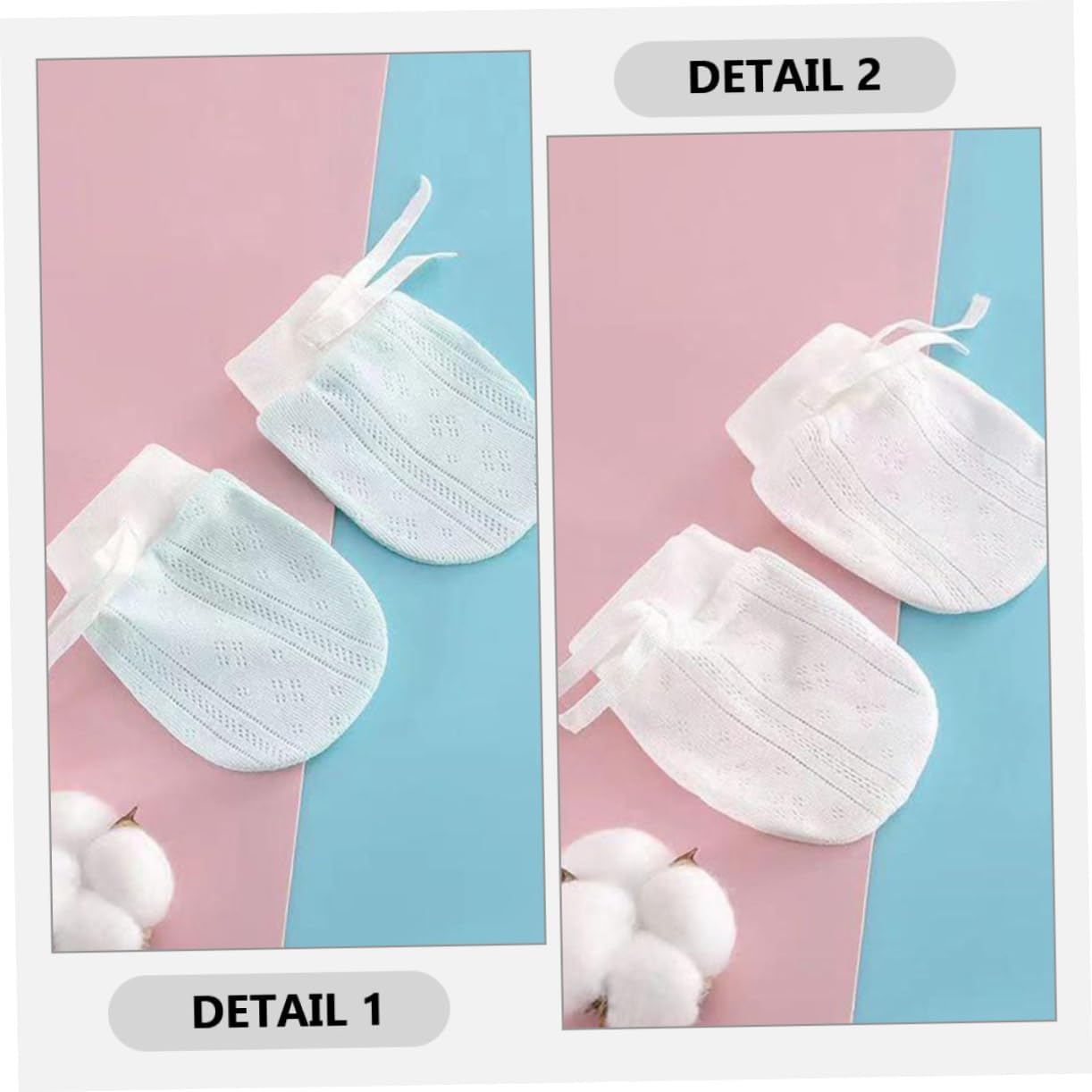 OUNONA 4Pairs No Scratch Mittens for Boy Girl Breathable Gloves for Boys Soft Comfortable Newborn Mittens Delicate Design for Months