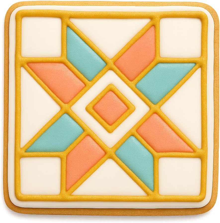 Crafty Quilt Block Cookie Cutter - 4x4" Premium Geometry Baking Tool
