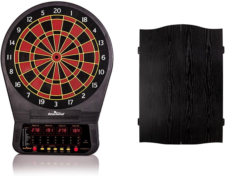 Arachnid Cricket Pro 650 Tournament-Quality Electronic Dartboard with Micro-Thin Segment Dividers for Dramatically Reduced Bounce-Outs and NylonTough Segments for Improved Durability and Playability