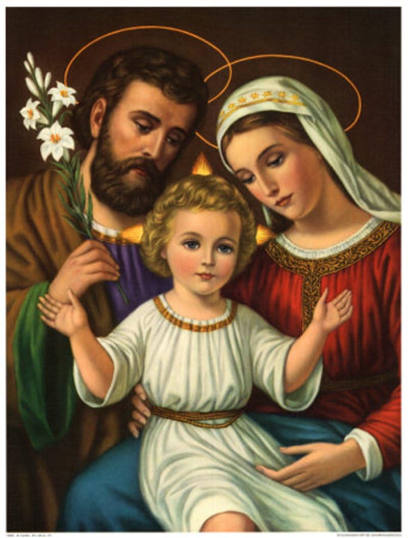 TREXEE Diamond Painting DIY Religion Embroidery Full Drill Our Lady of The Holy Family Pattern Art Home Decor (30X40 CM) (Without Frame)-image-49