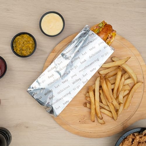 Miniatura 9 de Restaurantware Bag Tek - Bolsas para perros calientes de 3.7 x 1.2 x 9.2 pulgadas, 100 envoltorios pequeños para perros calientes, resistentes al