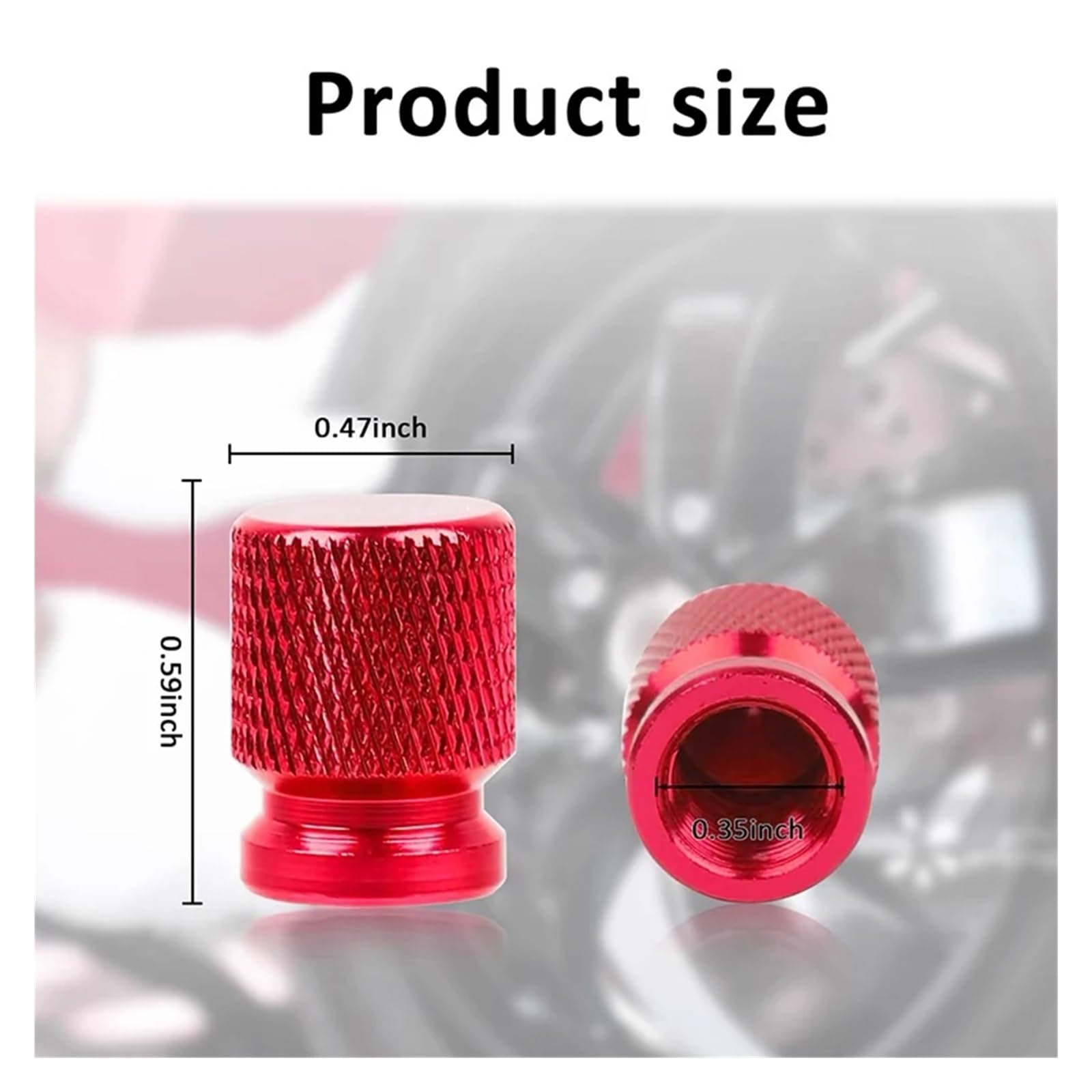 Autoreifen-Luftkappen-Abdeckung Für GR GAZOO Racing Auto-Styling-Zubehör, 4 Stück, Auto-Rad-Reifen-Ventilkappen, Reifen-Stielabdeckungen, Legierung, Airdust-Reifenkappe(Red)
