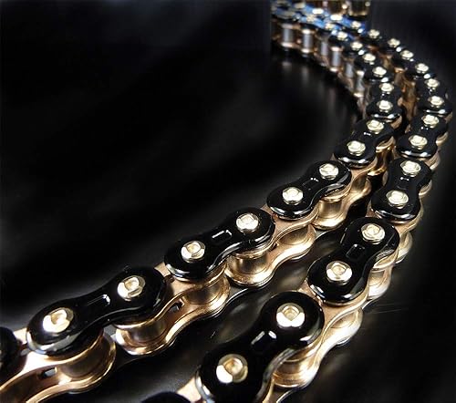 EK Motor Sport "EK Chain 520 Z 3D Premium Chain - 120 eslabones - NegroOro