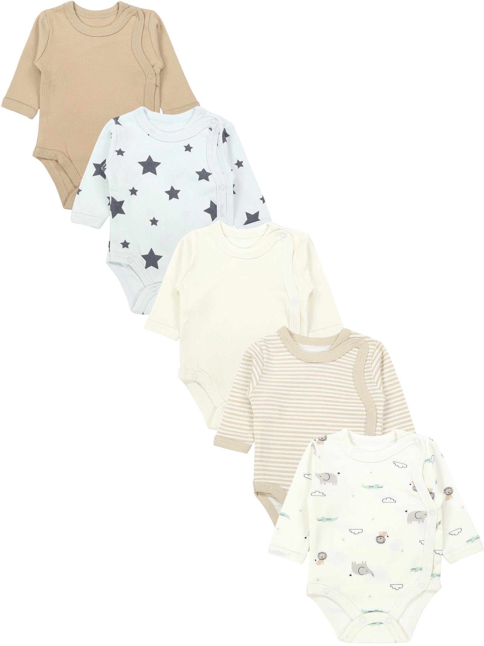TupTam Body Bebé – Pack de 5 Bodies Bebé Recién Nacido, Body Bebé Niño con Cierre Frontal, 100% Algodón — view 10