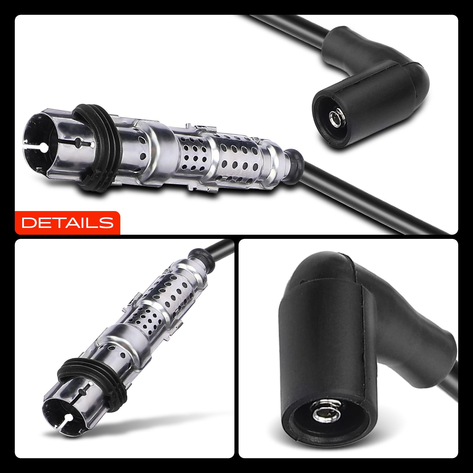 Frankberg 5x Zündleitungssatz Zündkabelsatz Benzin Kompatibel mit B.o.r.a 1J2 Golf IV 1J1 P.a.s.s.a.t 3B2 P.a.s.s.a.t Variant 3B5 Replace# 071905409F