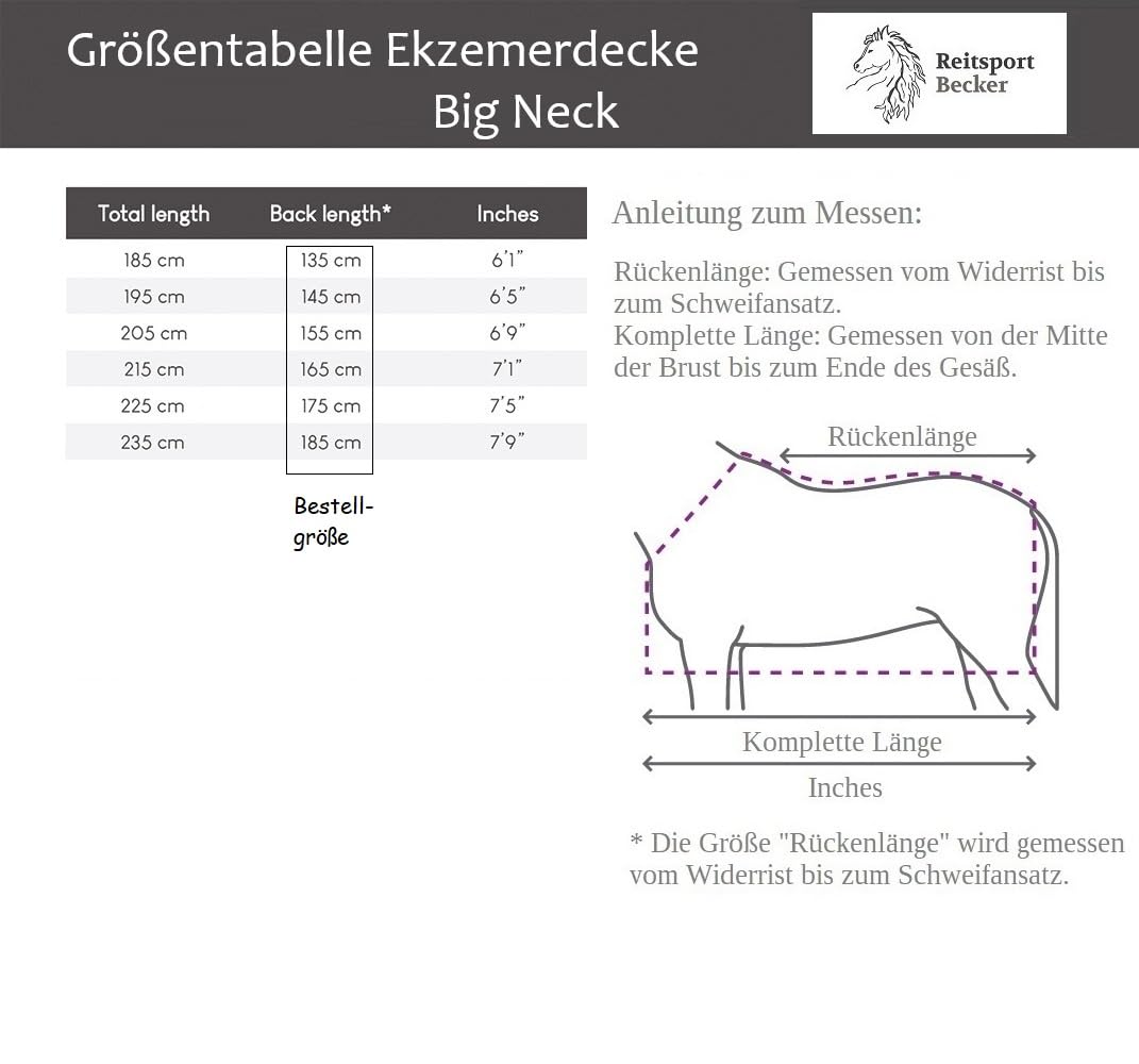 NETPROSHOP Ekzemdecke speziell für Friesen und Barockpferde atmungsaktiv Fliegendecke Größe 135-185, Groesse:135, Farbe:Zebra
